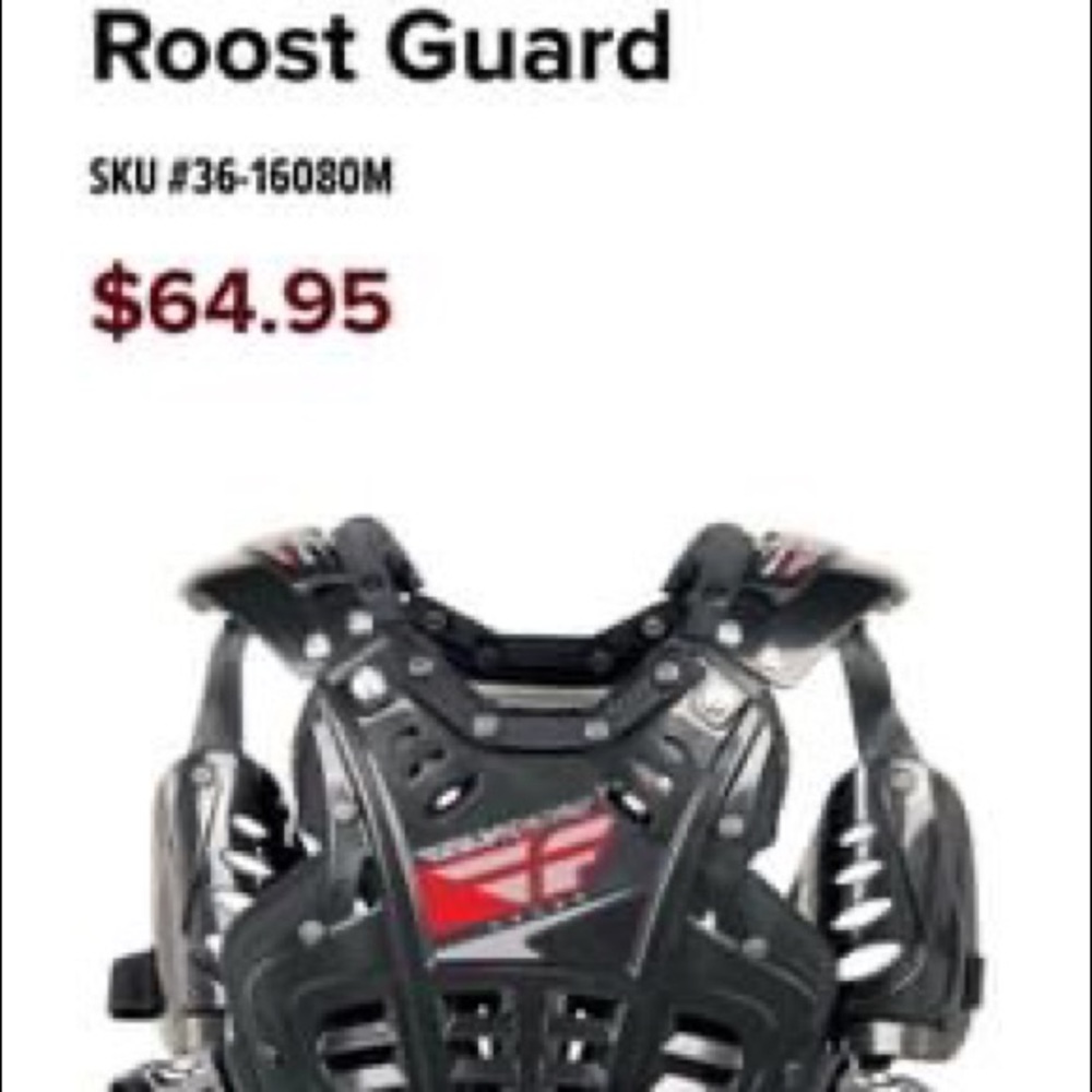 YOUTH Fly Racing Mini Convertible II Roost Guard - Picture 6 of 7